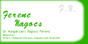 ferenc magocs business card